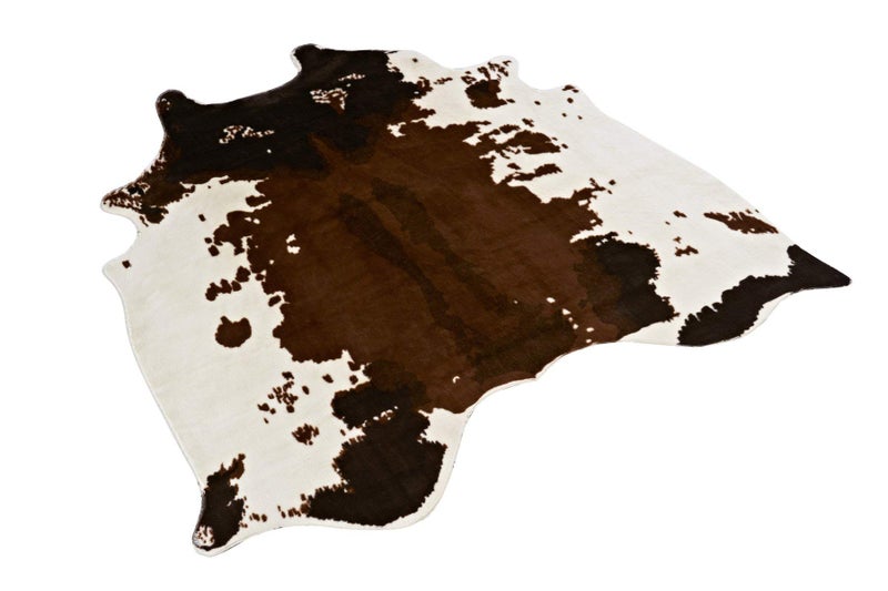 townssilk Cow Print Rug 4.1x4.5 Feet Faux Cow Hide Rug Animal Printed Area Rug Carpet for Home - Image 2